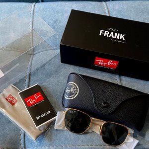 Rayban Frank Titanium Sunglasses in Gold and black
